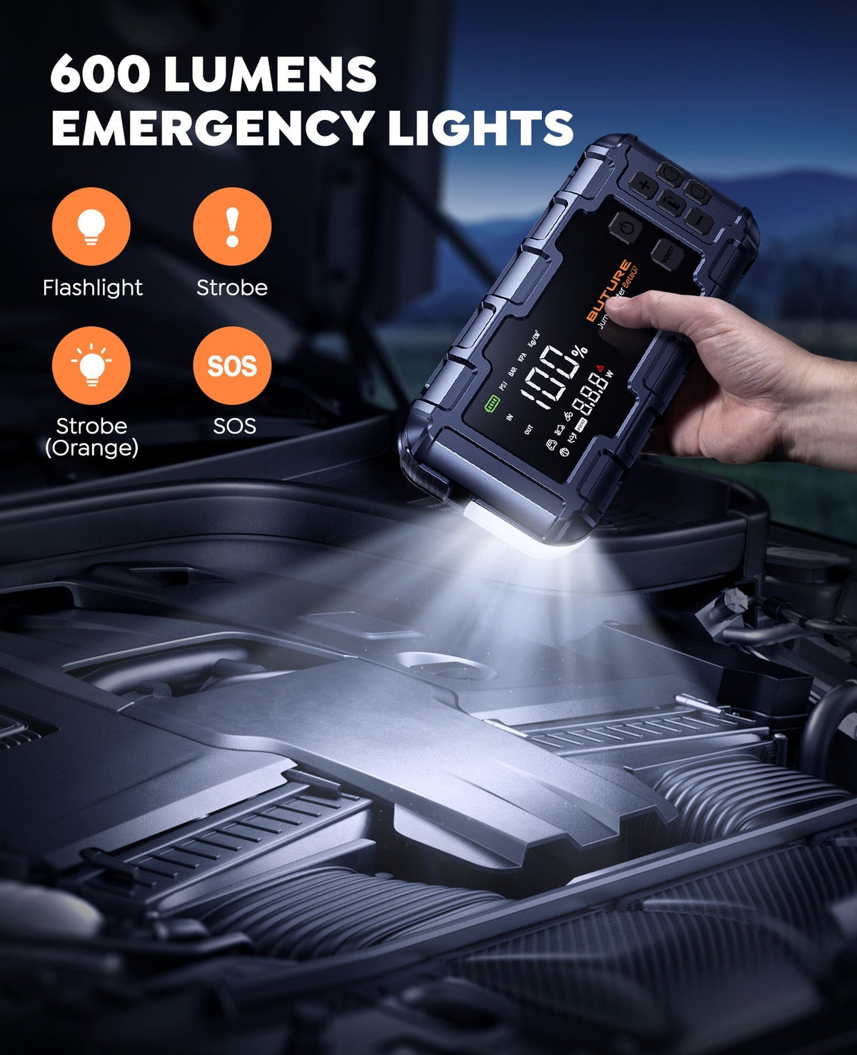 Buture Beta07 Car Jump Starter & Tire Inflator - Abe's Car Accessories