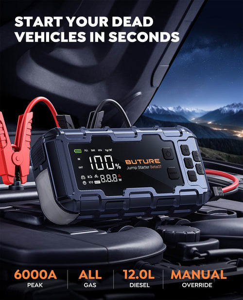 Buture Beta07 Car Jump Starter & Tire Inflator - Abe's Car Accessories