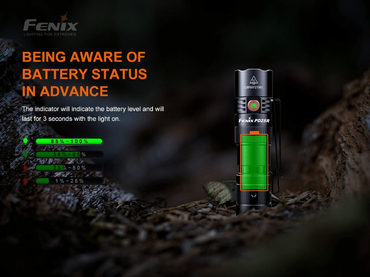 Fenix PD25R Rechargeable LED Flashlight - Abe's Car Accessories