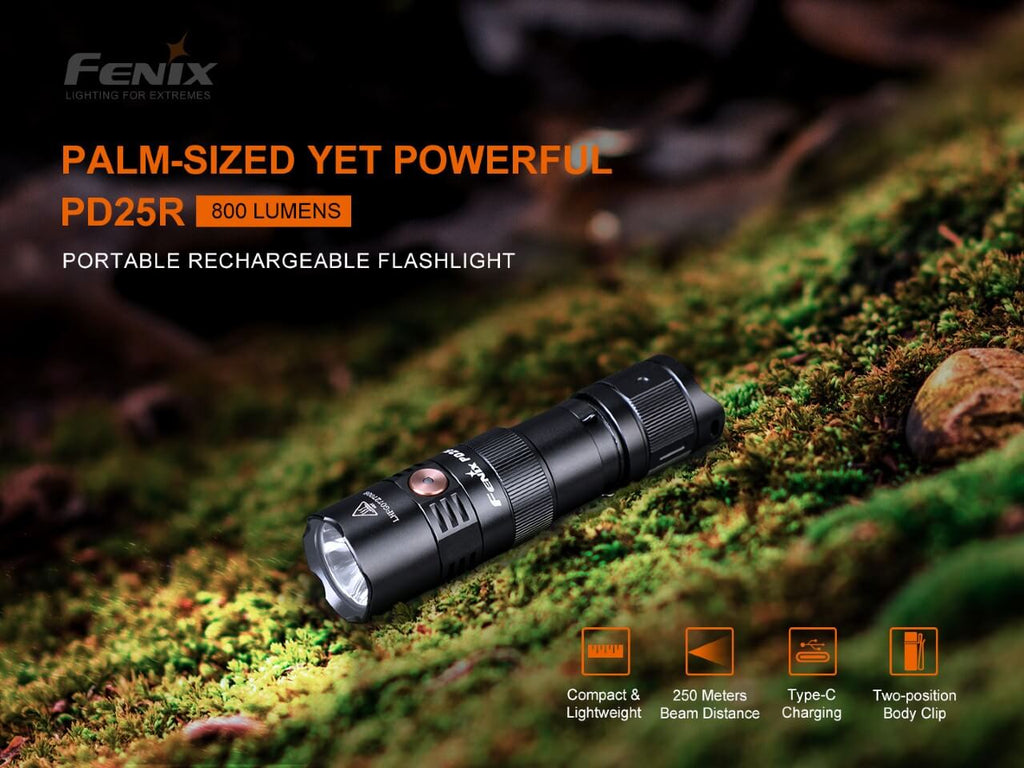 Fenix PD25R Rechargeable LED Flashlight - Abe's Car Accessories