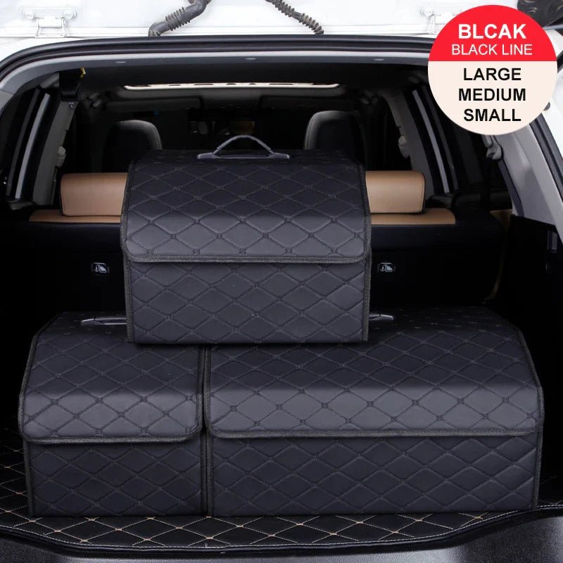 Foldable Leather Car Trunk Organizer - Abe's Car Accessories