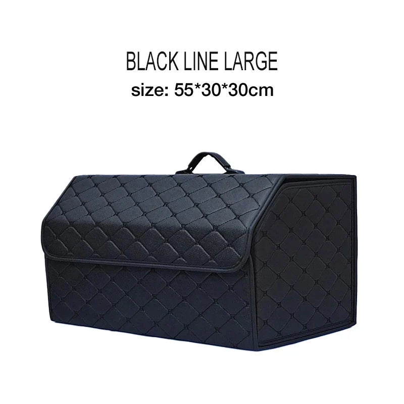 Foldable Leather Car Trunk Organizer - Abe's Car Accessories