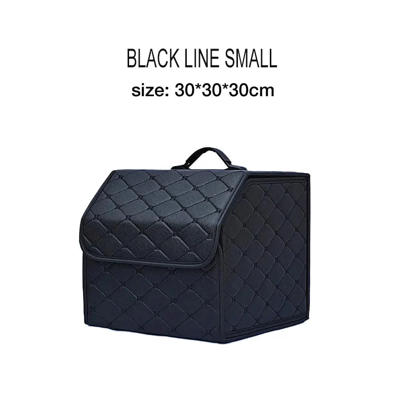 Foldable Leather Car Trunk Organizer - Abe's Car Accessories