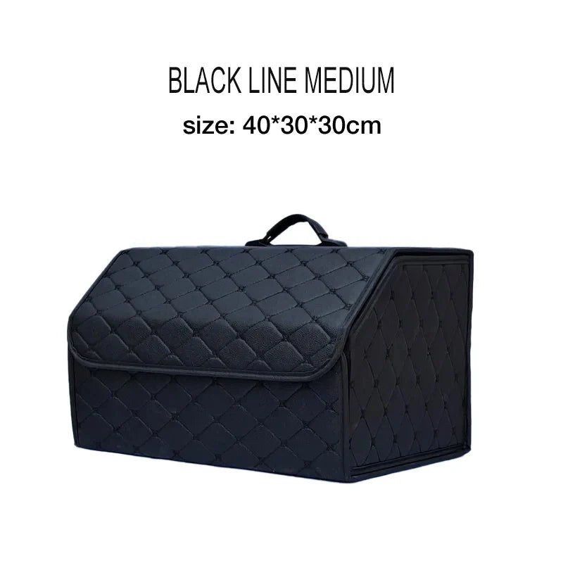 Foldable Leather Car Trunk Organizer - Abe's Car Accessories
