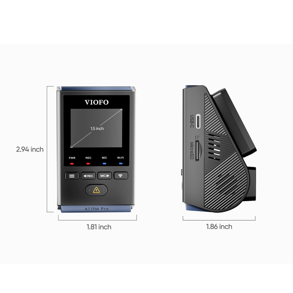 VIOFO A119M Pro 1CH 4K 30FPS HDR Dash Cam - Abe's Car Accessories