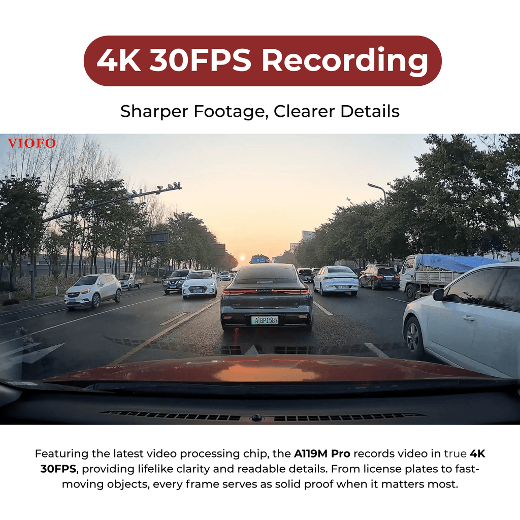 VIOFO A119M Pro 1CH 4K 30FPS HDR Dash Cam - Abe's Car Accessories