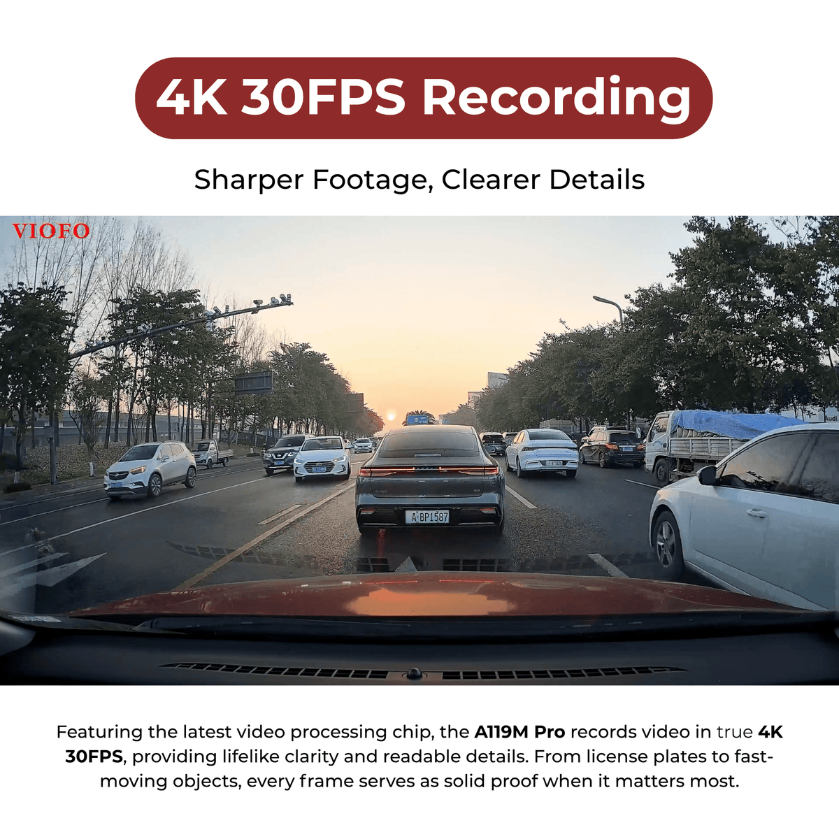 VIOFO A119M Pro 1CH 4K 30FPS HDR Dash Cam - Abe's Car Accessories