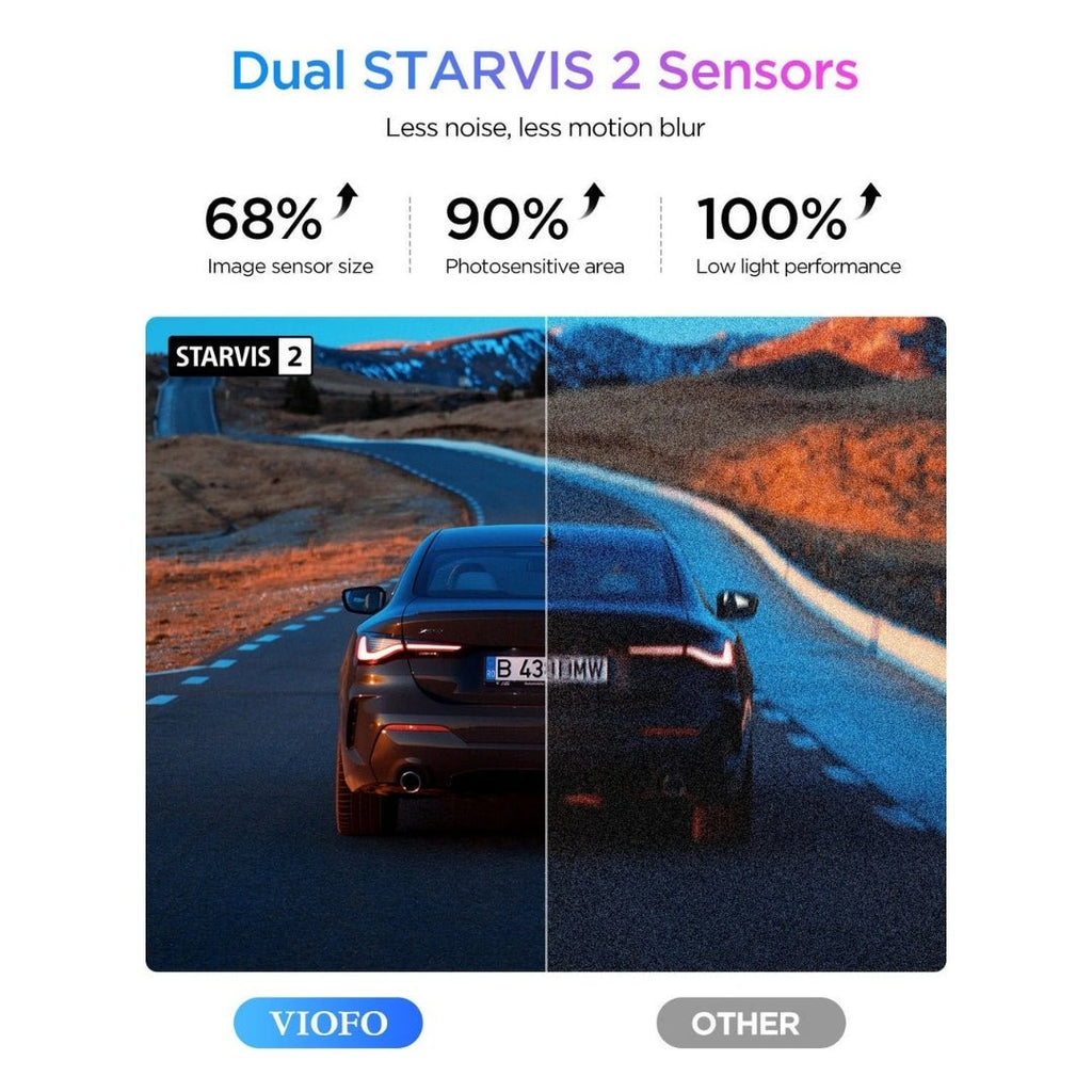 VIOFO A329S 2CH 4K UHD 60FPS Front + 2K Rear Sony STARVIS 2 Dash Cam - Abe's Car Accessories