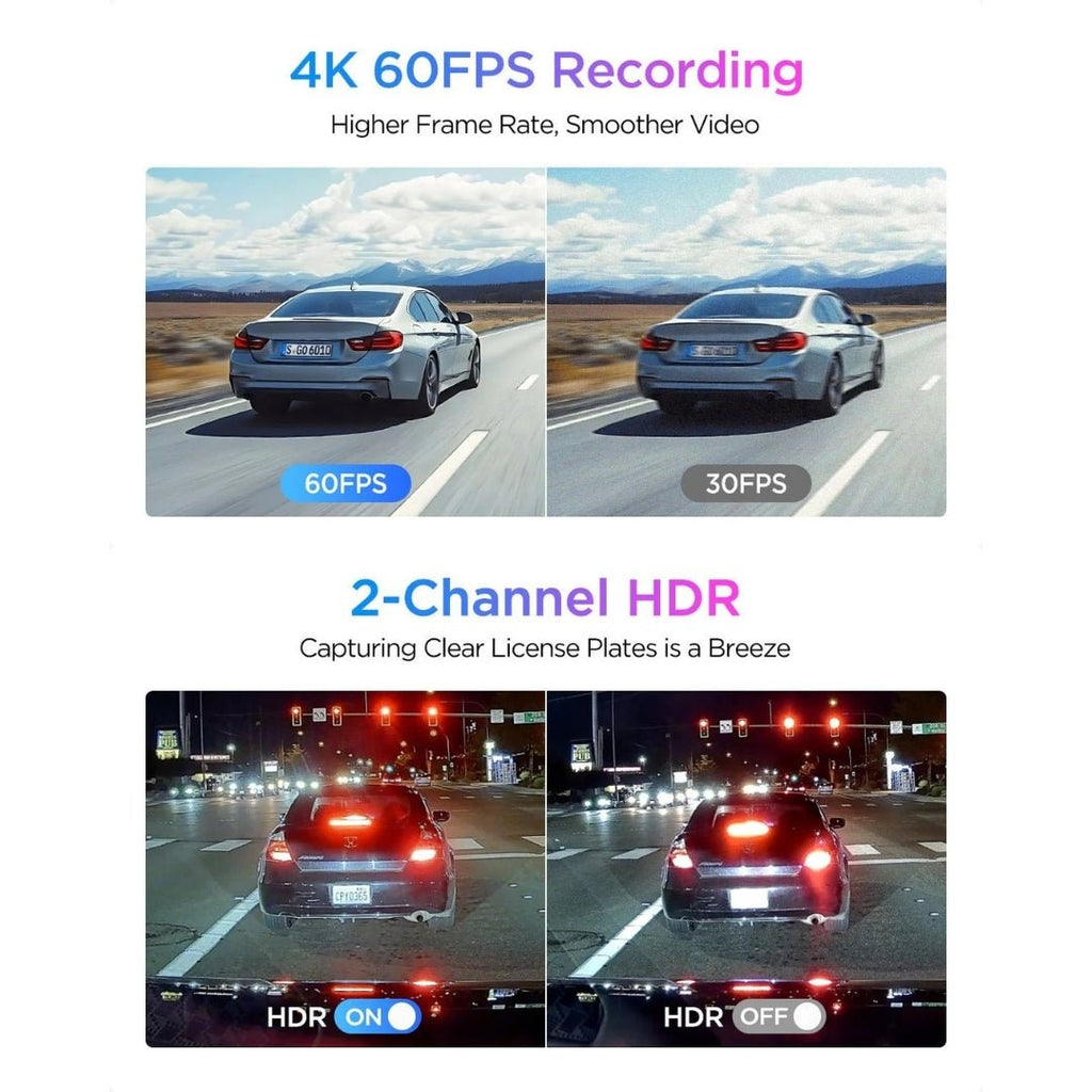 VIOFO A329S 2CH 4K UHD 60FPS Front + 2K Rear Sony STARVIS 2 Dash Cam - Abe's Car Accessories