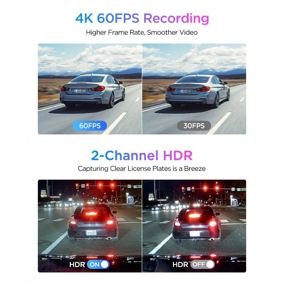 VIOFO A329S 2CH 4K UHD 60FPS Front + 2K Rear Sony STARVIS 2 Dash Cam - Abe's Car Accessories